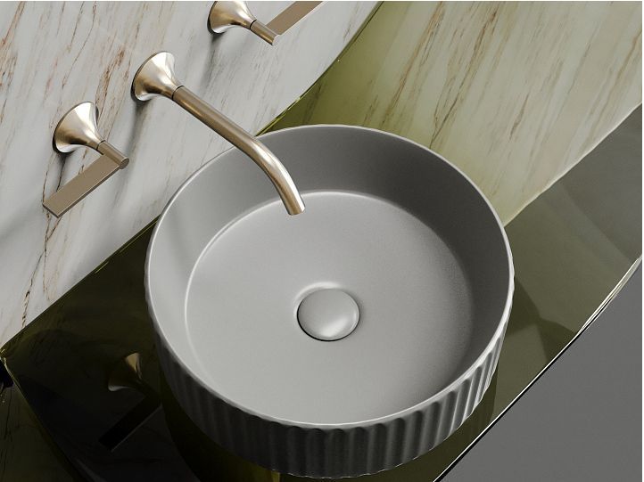 Умывальник CERAMICANOVA Element чаша накладная круглая (цвет Антрацит Матовый) CN6057MH Умывальник CERAMICANOVA Element чаша накладная круглая (цвет Антрацит Матовый) CN6057MH