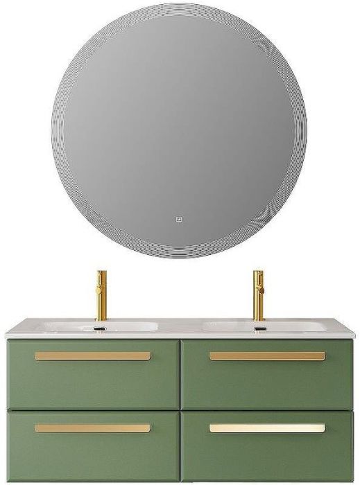 Тумба под раковину Cezares Eco-Cer-N 120 ECO-CER-N-1200-4C-SO-2-PS-P подвесная Фисташковый Софт без ручек