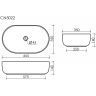 Умывальник CERAMICANOVA Element чаша накладная овальная 665x350x140 мм CN5022