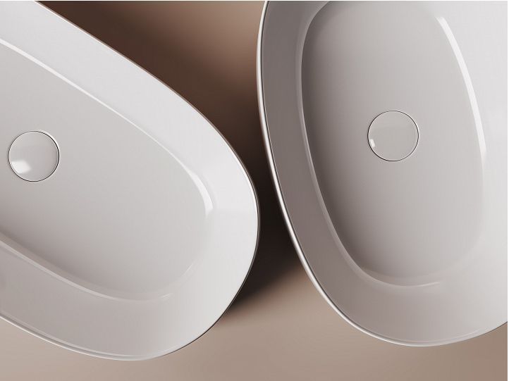 Умывальник CERAMICANOVA Element чаша накладная овальная 665x350x140 мм CN5022