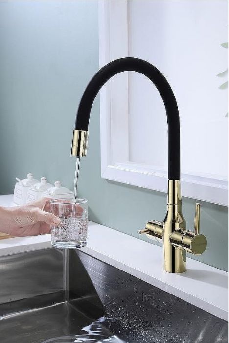 Смеситель для кухни Paulmark Salix Sa213419-G Золото