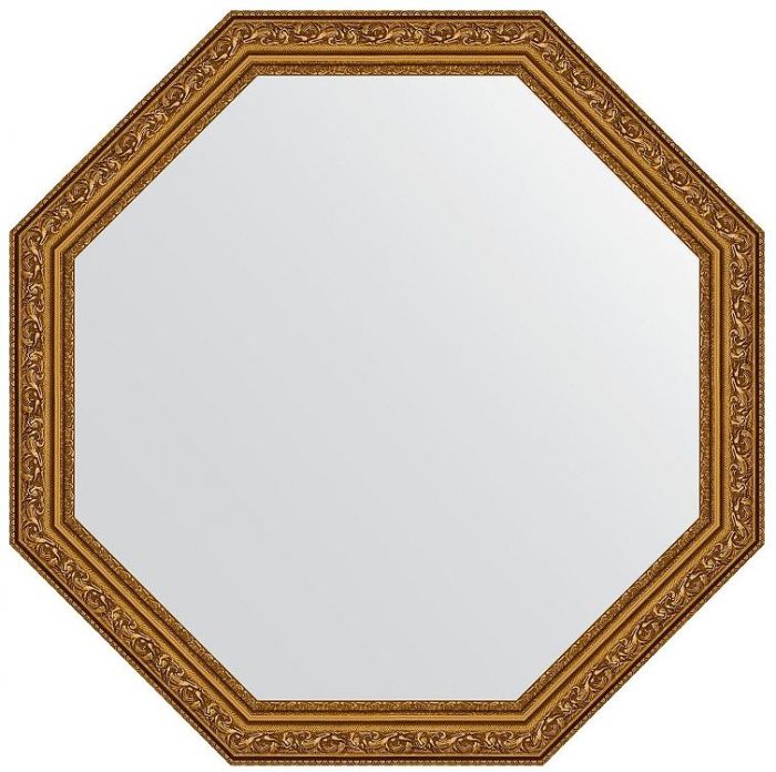 Зеркало Evoform Octagon 65х65 BY 3968 в багетной раме - Виньетка состаренное золото 56