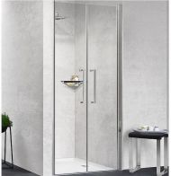 Душевая дверь Novellini Young 80 Y22B77-1K профиль Хром стекло прозрачное