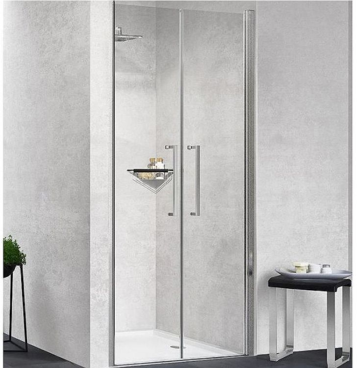 Душевая дверь Novellini Young 80 Y22B77-1K профиль Хром стекло прозрачное