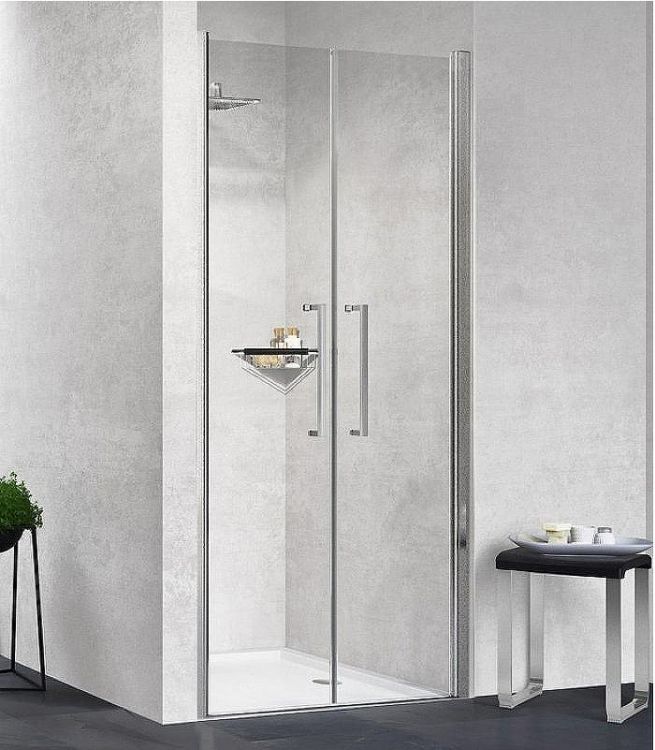 Душевая дверь Novellini Young 80 Y22B77-1K профиль Хром стекло прозрачное