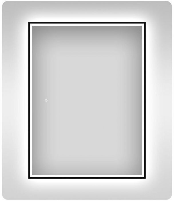 Зеркало Wellsee 7 Rays' Spectrum 70 172201340-172201350 с подсветкой цвет Черный матовый с сенсорным выключателем