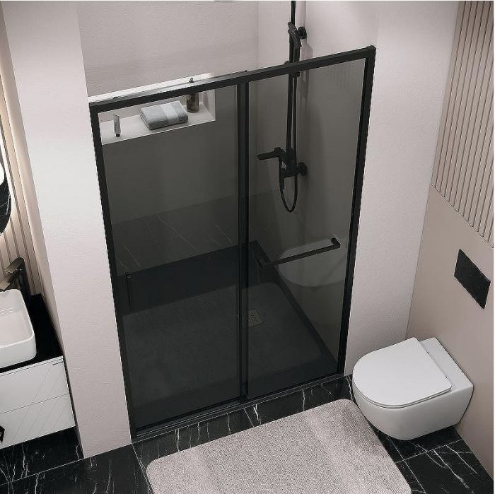 Душевая дверь Grossman Style 100 100.K33.05.100.21.10 профиль Черный матовый стекло тонированное