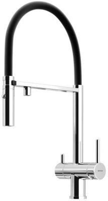 Смеситель для кухни Sancos Imola с гибким изливом, цвет хром/черный, SC4010CH