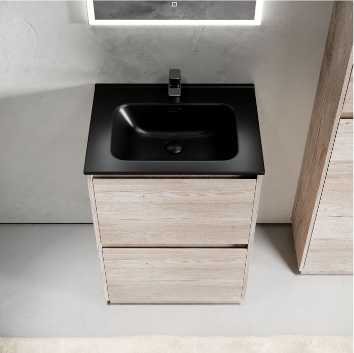 Тумба напольная под раковину SANCOS Libra Floor, дуб галифакс натуральный 590х450х840 мм, LB60FEG