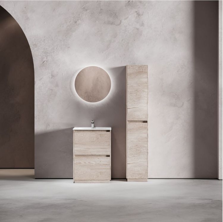 Тумба напольная под раковину SANCOS Libra Floor, дуб галифакс натуральный 590х450х840 мм, LB60FEG