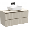 Тумба подвесная SANCOS Snob T, Beige Soft 995х445х500, под столешницу без отверстия под смеситель, цвет Kreman, SNT100CE