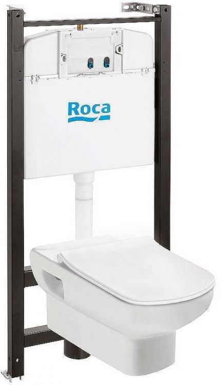 Комплект унитаза с инсталляцией Roca Dama Senso 893104680 с сиденьем Микролифт