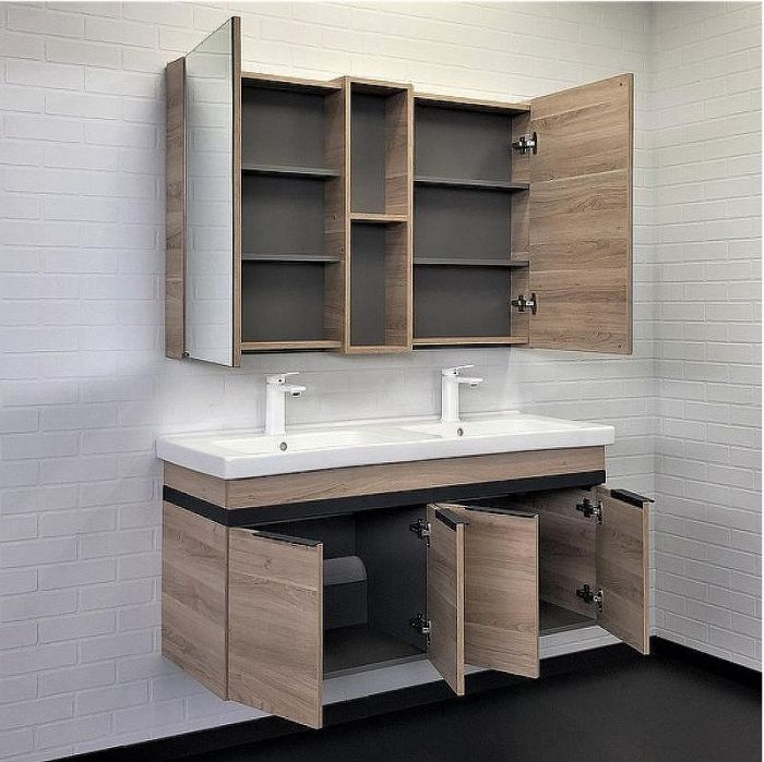 Зеркальный шкаф Comforty Дуэт 50 00-00009923 Дуб натуральный