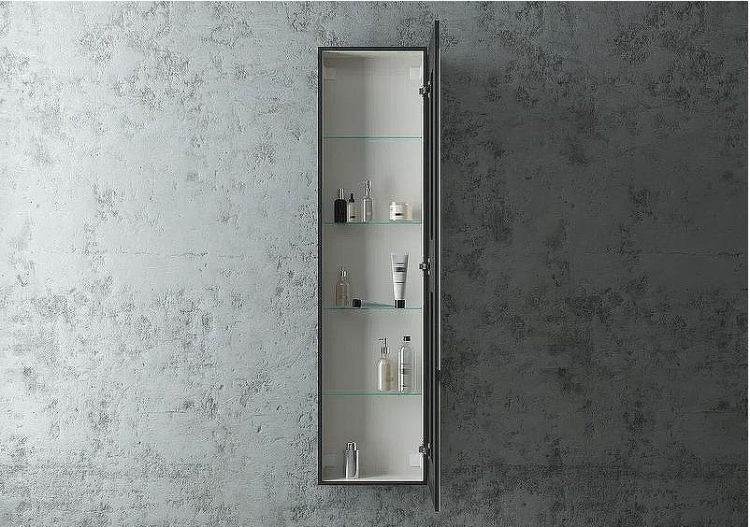 Зеркальный шкаф Континент Mirror Box black Led 40 МВК050 с подсветкой Черный