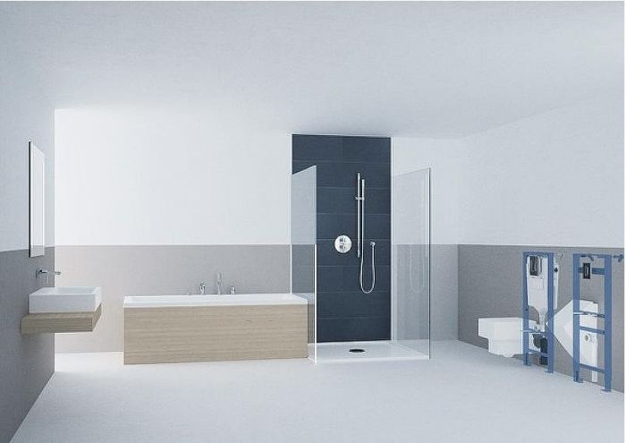 Комплект унитаза CeramaLux 2197 с инсталляцией Grohe Rapid SL 38775001 с сиденьем Микролифт и клавишей смыва Хром