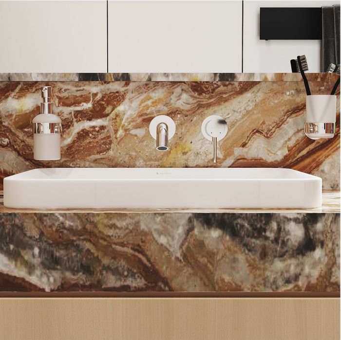 Смеситель для раковины настенного монтажа со скрытой частью AQUEDUTO CANO,  хром (CAN0400)