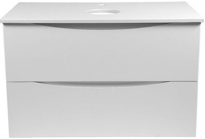 Тумба под раковину Bond Cube 80 T05805 подвесная Белая матовая