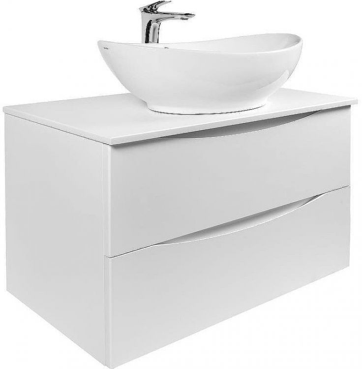 Тумба под раковину Bond Cube 80 T05805 подвесная Белая матовая Тумба под раковину Bond Cube 80 T05805 подвесная Белая матовая