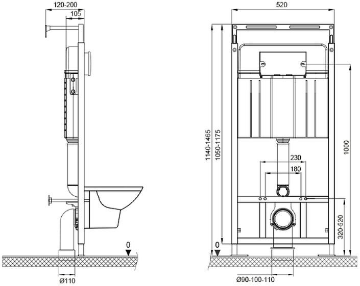 Инсталляция Bettoserb Sava Slim Superior SES40006482 для унитаза с клавишей смыва цвет Хром глянцевый Инсталляция Bettoserb Sava Slim Superior SES40006482 для унитаза с клавишей смыва цвет Хром глянцевый