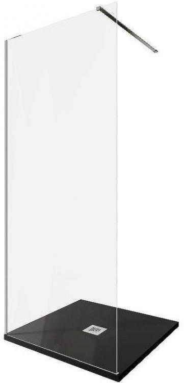 Душевая перегородка Allen Brau Infinity 1 90 3.21007.BA профиль Серебро браш стекло прозрачное