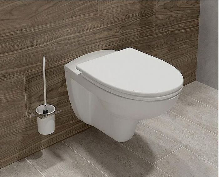 Комплект унитаза с инсталляцией Vitra Normus 9773B003-7202 с сиденьем Микролифт и клавишей смыва Хром глянцевый