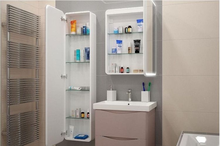 Шкаф пенал Art&Max Platino AM-Pla-400-1600-1D-R-L-DS-F с сенсорным выключателем Белый