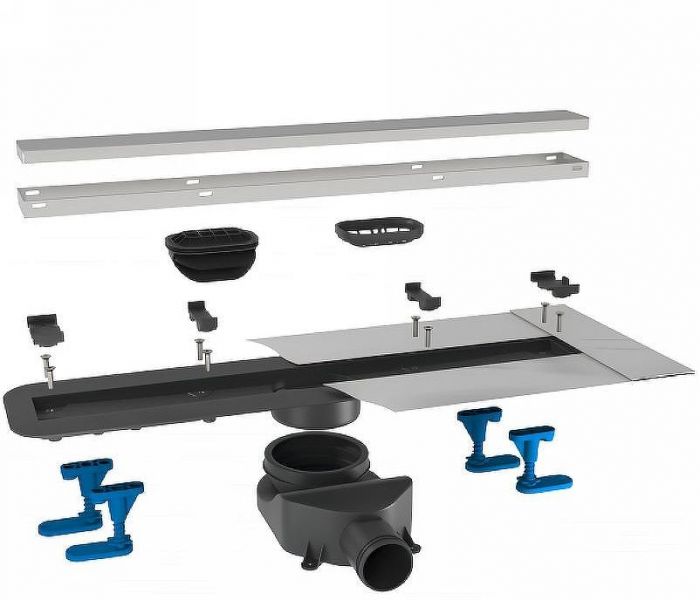 Душевой лоток Bettoserb Premium Line 55 13100003 с решеткой Хром матовый / под плитку