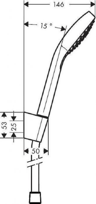 Душевой гарнитур Hansgrohe Croma Select E 26413400 Хром