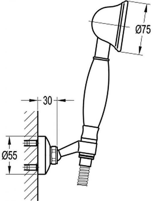 Душевой гарнитур Swedbe Terracotta 2562 Терракота