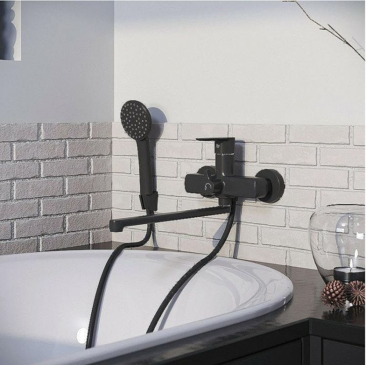 Смеситель для ванны Aringa Рейн AR02003BL универсальный Черный Смеситель для ванны Aringa Рейн AR02003BL универсальный Черный