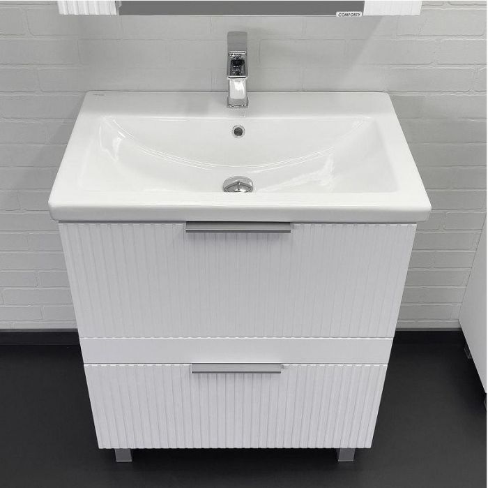 Тумба с раковиной Comforty Лима 70 00-00019211 цвет Белый матовый
