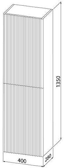 Шкаф пенал Iddis Aiger 40 AIG40W0i97 подвесной цвет Белый