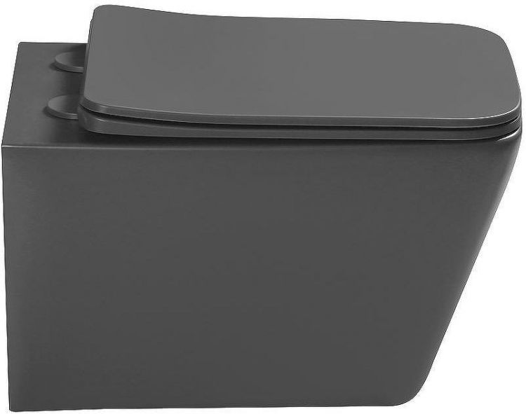Унитаз SantiLine SL-5007DG подвесной Серый матовый с сиденьем Микролифт Унитаз SantiLine SL-5007DG подвесной Серый матовый с сиденьем Микролифт