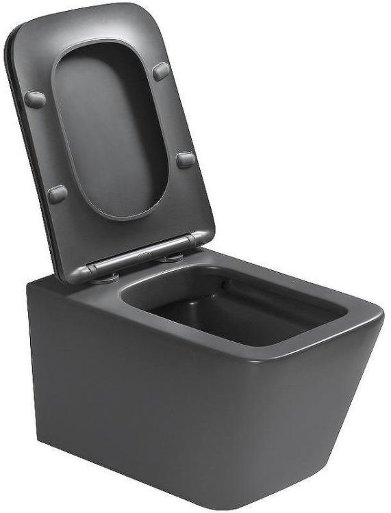 Унитаз SantiLine SL-5007DG подвесной Серый матовый с сиденьем Микролифт Унитаз SantiLine SL-5007DG подвесной Серый матовый с сиденьем Микролифт