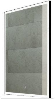 Зеркало Континент Frame 600x800 ЗЛП948 с подсветкой Черное с сенсорным выключателем