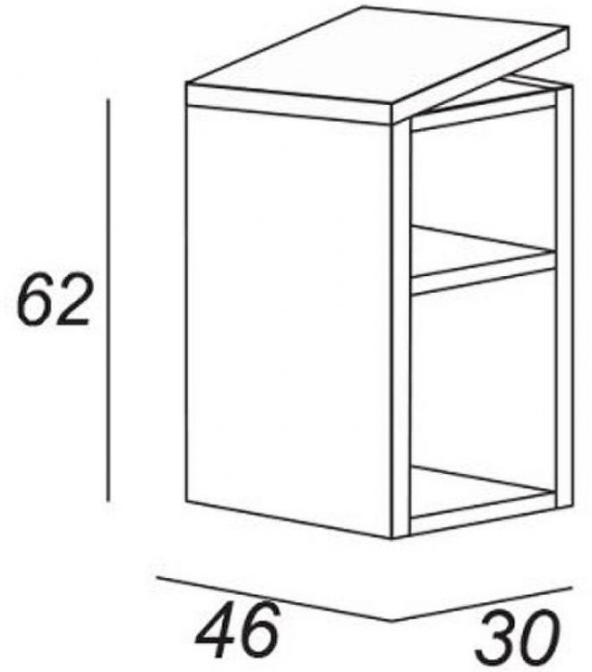 Полка Cezares Urban 30 55165 Spatolato bianco