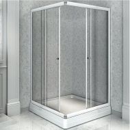 Душевой уголок Radomir 110x110 1-03-1-0-0-1200 с поддоном профиль Белый стекло прозрачное