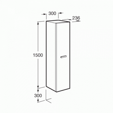 Шкаф-пенал Roca Victoria Nord ZRU9000025 венге