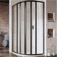 Душевой уголок Ravak Supernova SKKP6-90 90x90 3207O302Z1 профиль Черный стекло Transparent