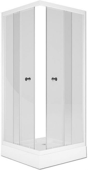 Душевой уголок Melodia della vita Square 90х90 MCNSQ9090TWt профиль Белый стекло прозрачное