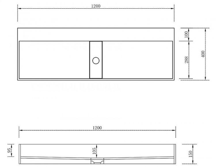 Раковина Abber Stein 120 AS2642 Белая матовая