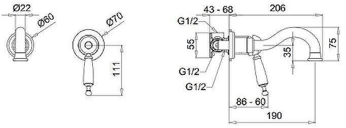 Смеситель для раковины Migliore Oxford 19092 Бронза
