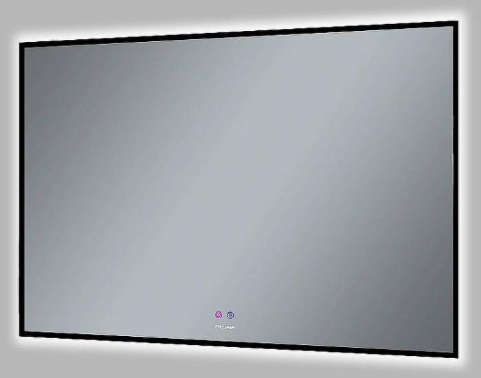 Зеркало Grossman Pragma-норма Black 100 18100802 с подсветкой Черное с сенсорным выключателем и подогревом