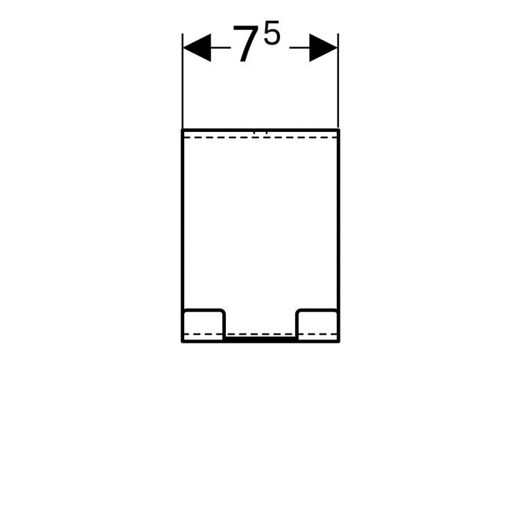 Крючок для полотенец Geberit Acanto, 45x18, лавовый [500.647.JK.2]