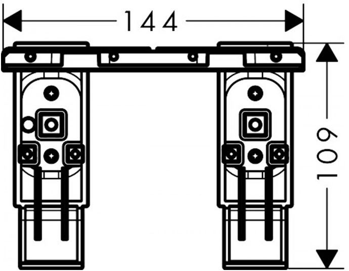 Axor Universal Комплект адаптеров для монтажа, цвет: полированное золото