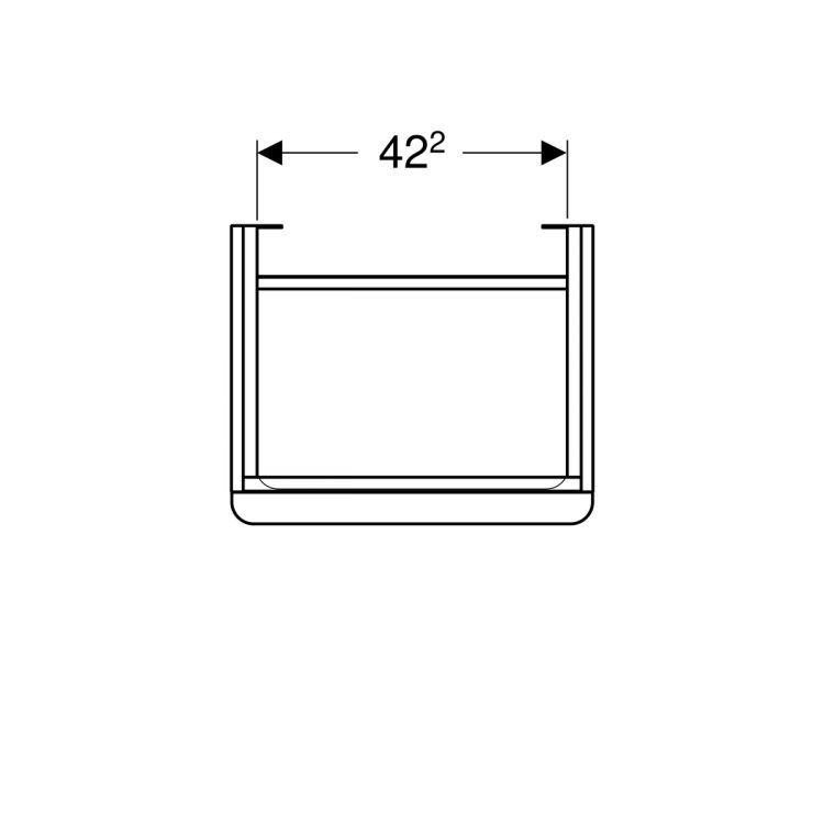 Тумба под раковину Geberit Smyle Square 50x61.7, правая, цвет пекан [500.363.JR.1]