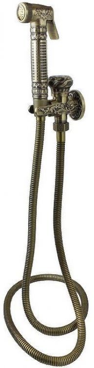 Гигиенический душ с запорным вентилем Bronze de Luxe Royal 10235 Бронза