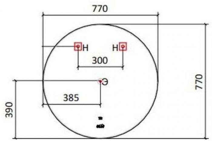 Зеркало Jorno Solo 77 Solo.02.77/W/RL с подсветкой с сенсорным выключателем и часами