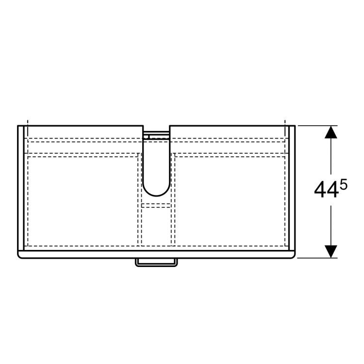 Тумба под раковину Geberit Renova Plan 930 мм, белый [879110000]