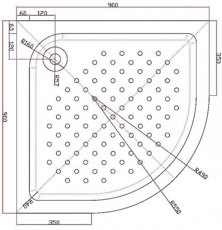 Акриловый поддон для душа Cezares Tray A  90х90 TRAY-A-R-90-550-15-W-W0 Белый